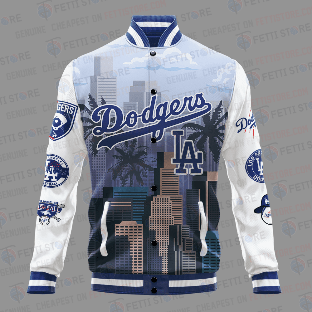 Los Angeles Dodgers Major League Baseball AOP Varsity Jacket STM - All-Over-Printed Jacket