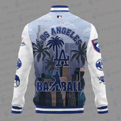 Los Angeles Dodgers Major League Baseball AOP Varsity Jacket STM - All-Over-Printed Jacket