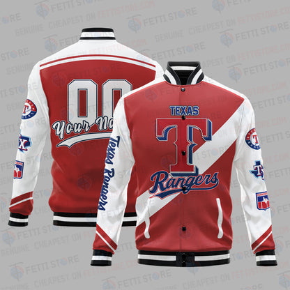 Texas Rangers Major League Baseball AOP Varsity Jacket SH1 V2 - All-Over-Printed Jacket