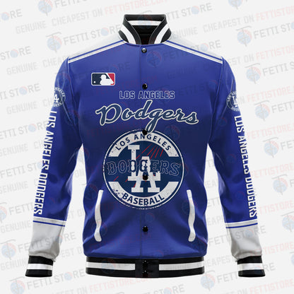 Los Angeles Dodgers - Major League Baseball AOP Varsity Jacket V5 - All-Over-Printed Jacket