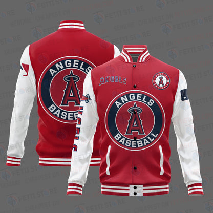 Los Angeles Angels Major League Baseball AOP Varsity Jacket STM - All-Over-Printed Jacket