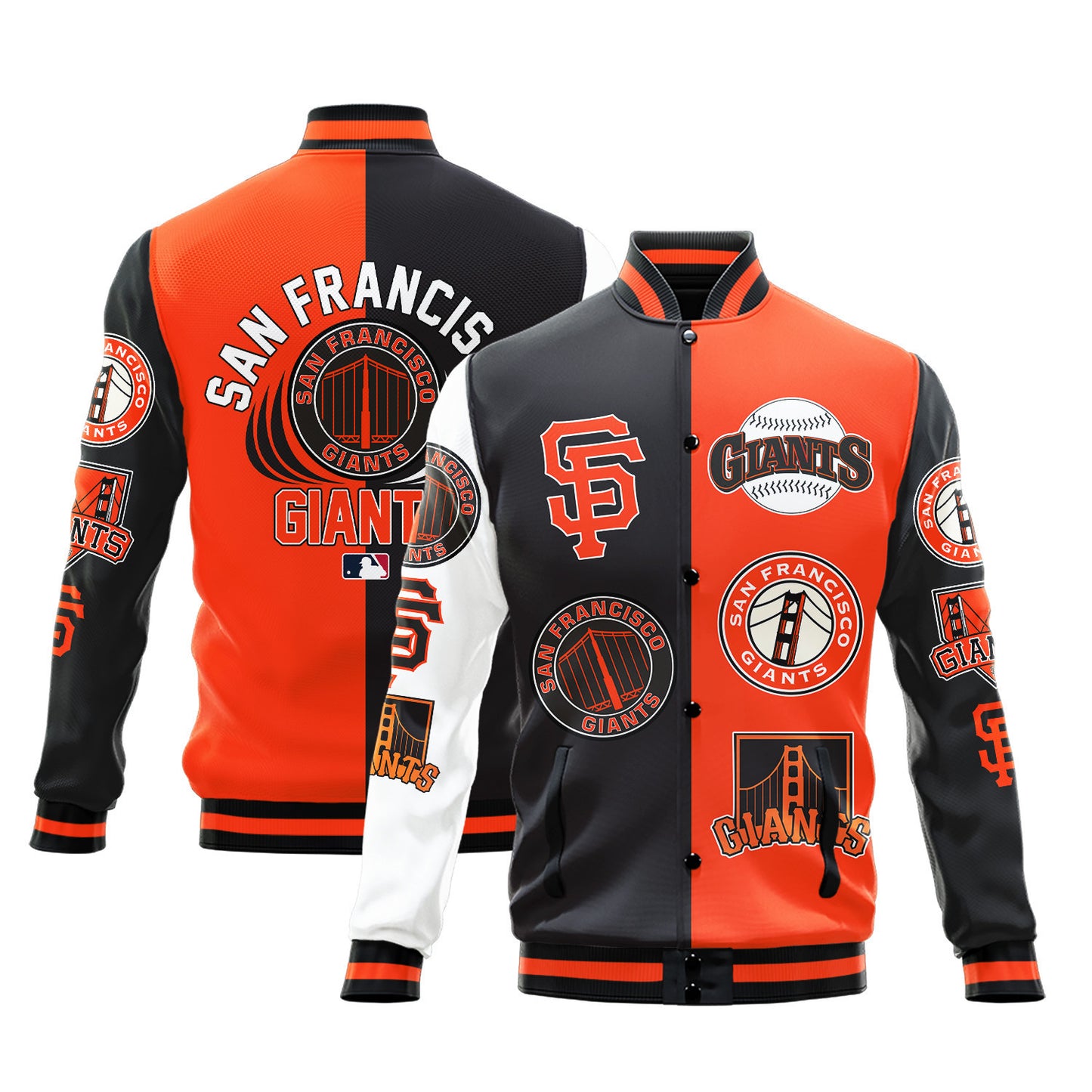 San Francisco Giants Major League Baseball Varsity Jacket STM V3 - All-Over-Printed Jacket