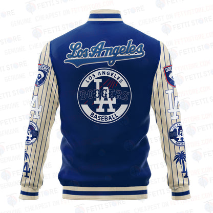 Los Angeles Dodgers - Major League Baseball AOP Varsity Jacket V6 - All-Over-Printed Jacket