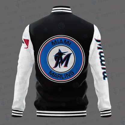 Miami Marlins Major League Baseball AOP Varsity Jacket STM - All-Over-Printed Jacket