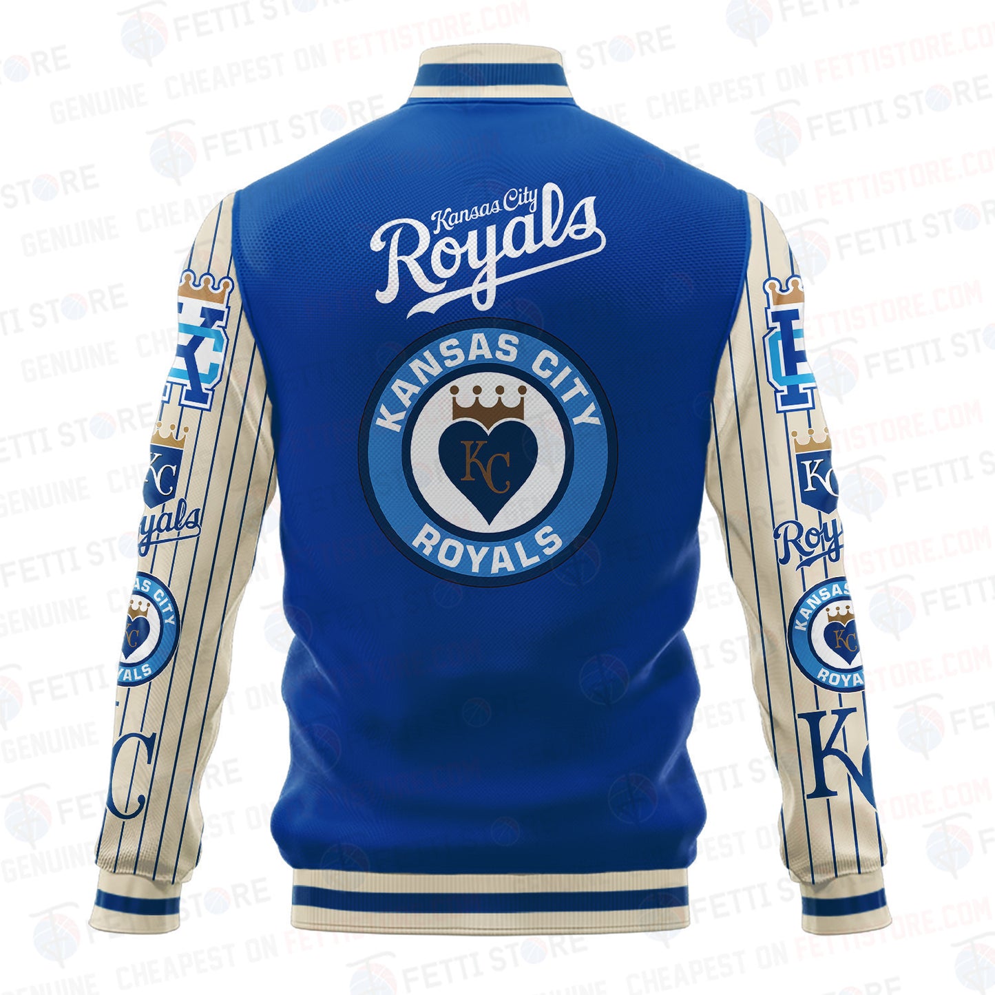 Kansas City Royals - Major League Baseball AOP Varsity Jacket V6 - All-Over-Printed Jacket