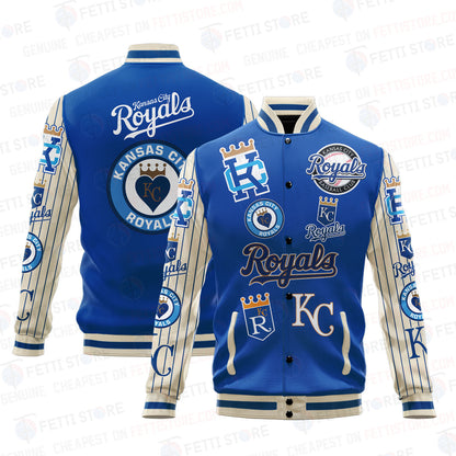 Kansas City Royals - Major League Baseball AOP Varsity Jacket V6 - All-Over-Printed Jacket