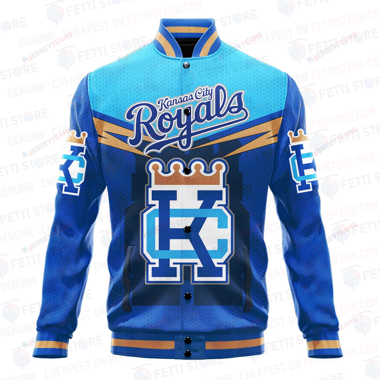 Kansas City Royals - Major League Baseball AOP Varsity Jacket V7 - All-Over-Printed Jacket