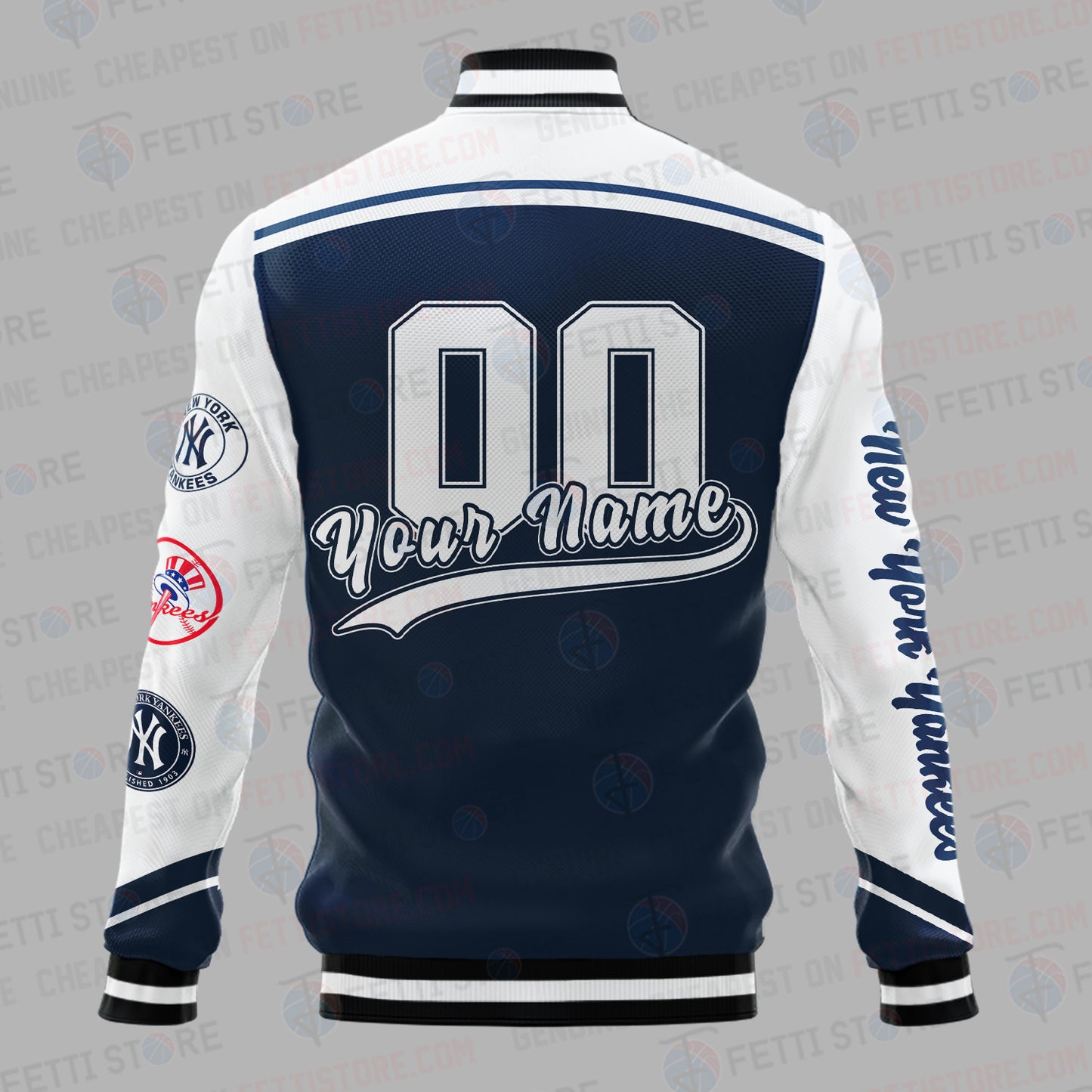 New York Yankees Major League Baseball AOP Varsity Jacket SH1 V2 - All-Over-Printed Jacket