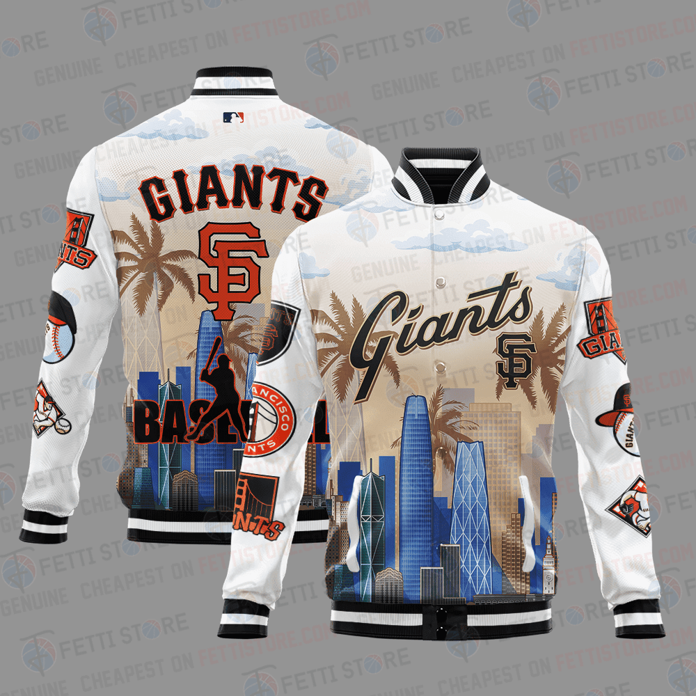 San Francisco Giants Major League Baseball AOP Varsity Jacket STM - All-Over-Printed Jacket