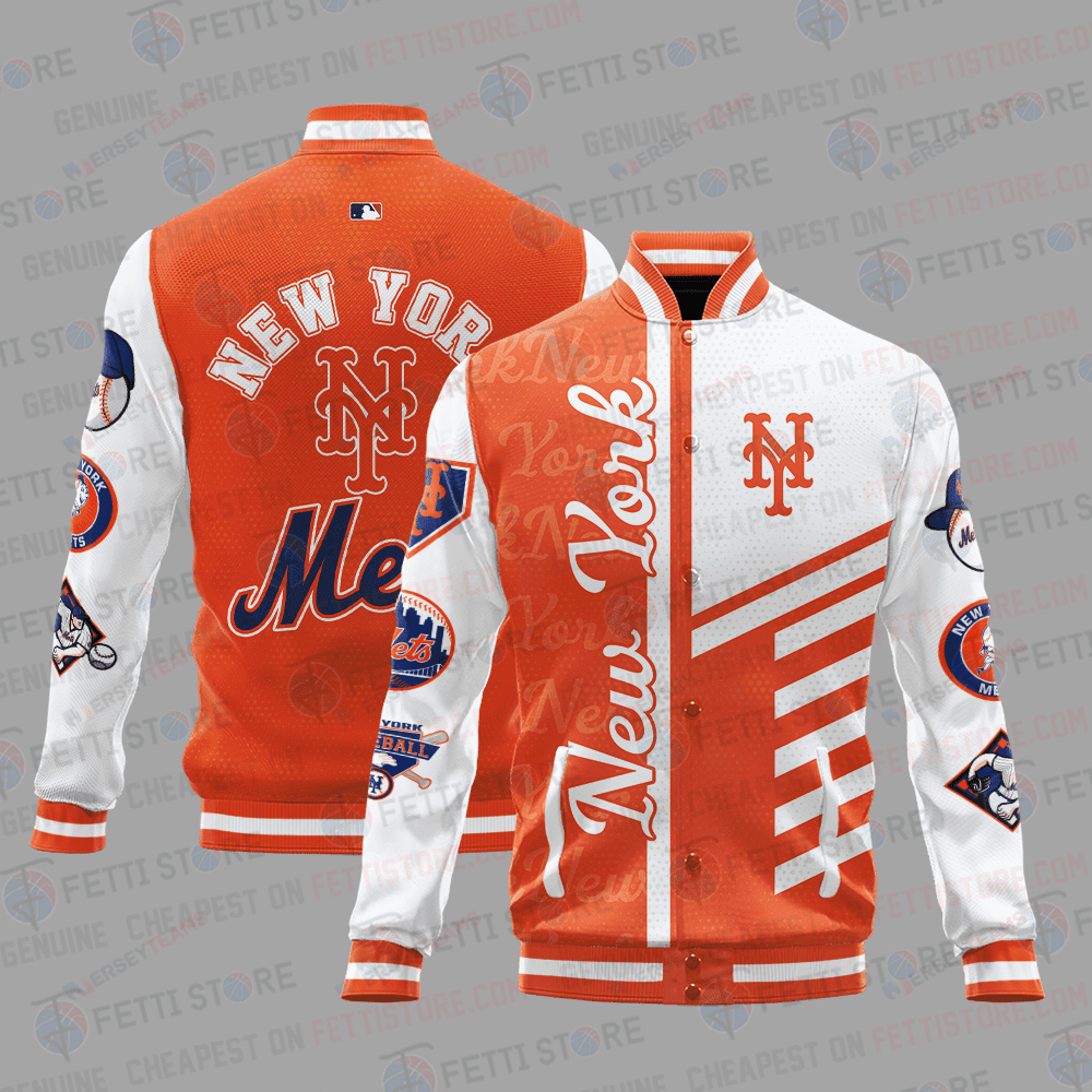 New York Mets American League Baseball Varsity Jacket SH1 V1 - All-Over-Printed Jacket