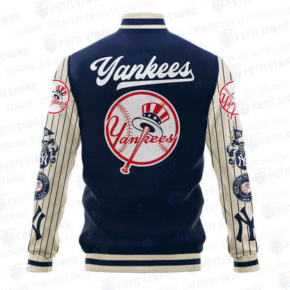 New York Yankees - Major League Baseball AOP Varsity Jacket V6 - All-Over-Printed Jacket