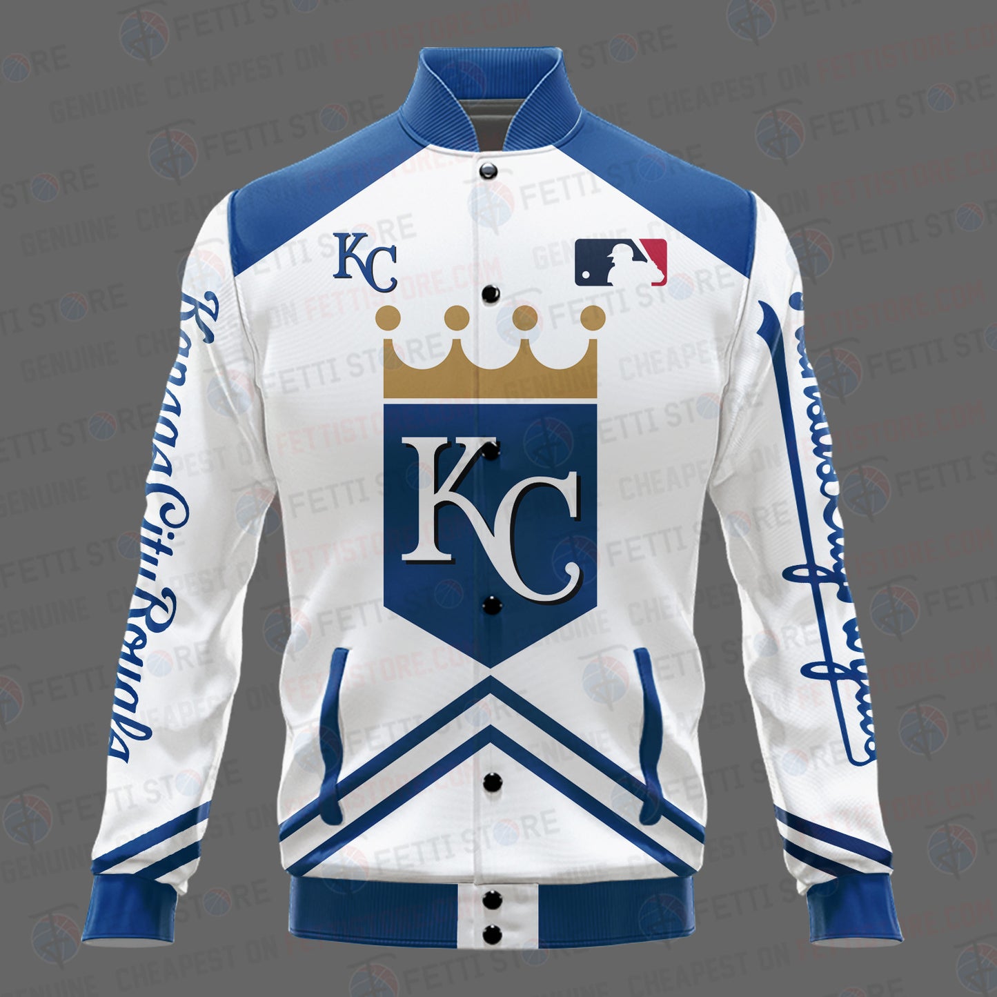 Kansas City Royals - Major League Baseball AOP Varsity Jacket V4 - All-Over-Printed Jacket