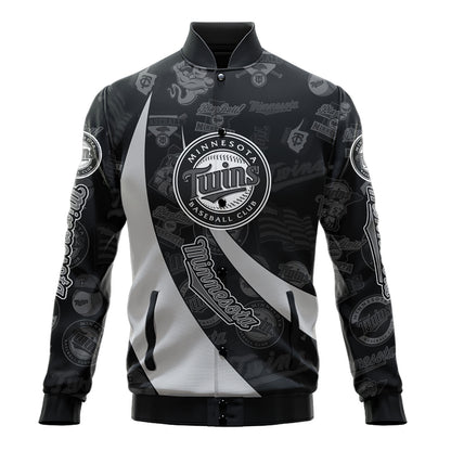 Minnesota Twins - Major League Baseball AOP Varsity Jacket V3 - All-Over-Printed Jacket