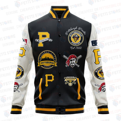 Pittsburgh Pirates - Major League Baseball AOP Varsity Jacket V2 - All-Over-Printed Jacket