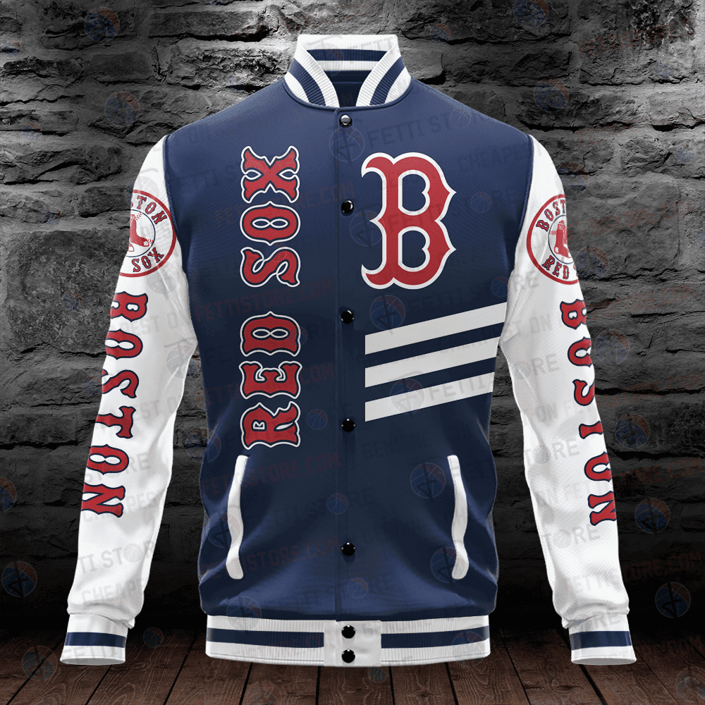 Boston Red Sox Major League Baseball AOP Varsity Jacket - All-Over-Printed Jacket