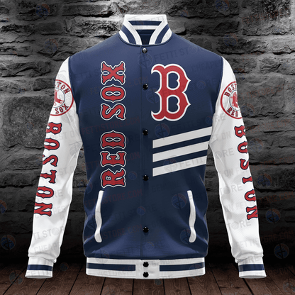 Boston Red Sox Major League Baseball AOP Varsity Jacket - All-Over-Printed Jacket