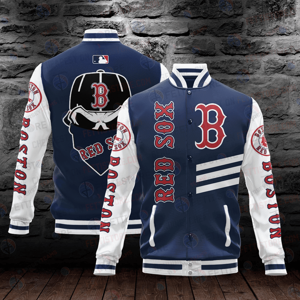 Boston Red Sox Major League Baseball AOP Varsity Jacket - All-Over-Printed Jacket