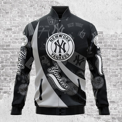 New York Yankees - Major League Baseball AOP Varsity Jacket V3 - All-Over-Printed Jacket