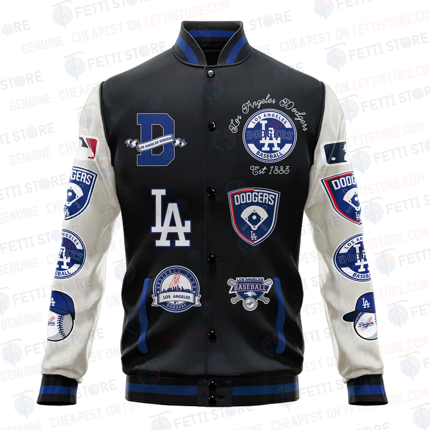 Los Angeles Dodgers - Major League Baseball AOP Varsity Jacket V2 - All-Over-Printed Jacket