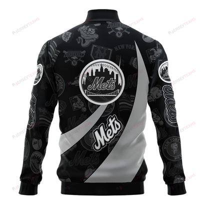 New York Mets - Major League Baseball AOP Varsity Jacket V3 - All-Over-Printed Jacket