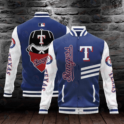 Texas Rangers Major League Baseball AOP Varsity Jacket - All-Over-Printed Jacket