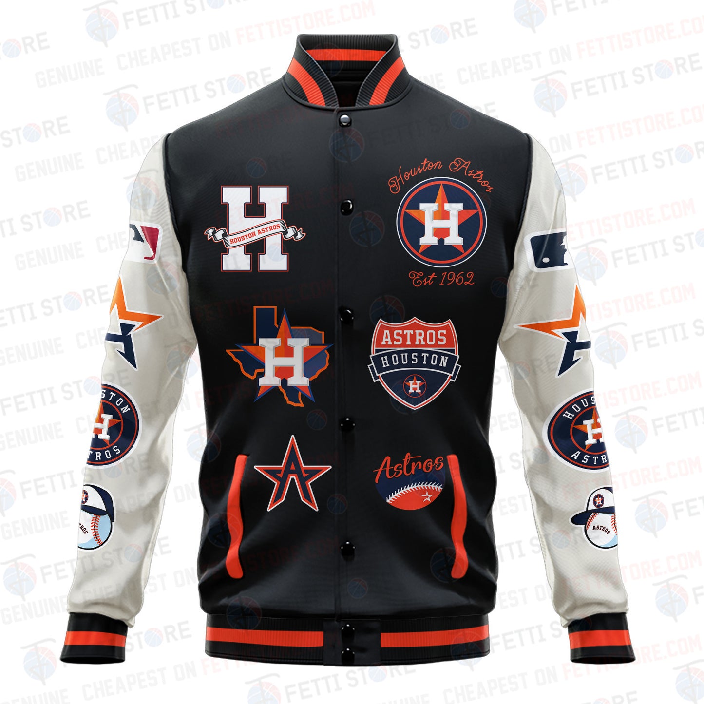 Houston Astros - Major League Baseball AOP Varsity Jacket V2 - All-Over-Printed Jacket