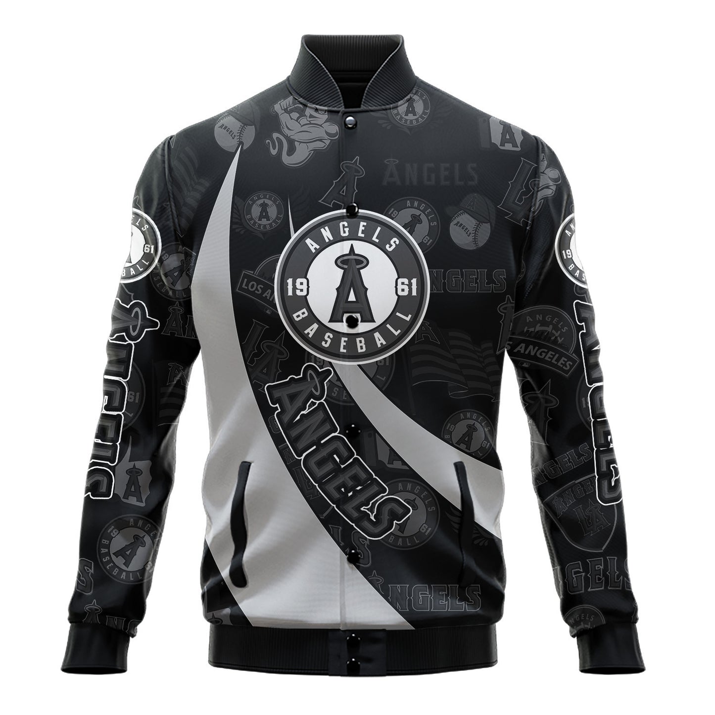 Los Angeles Angels - Major League Baseball AOP Varsity Jacket V3 - All-Over-Printed Jacket