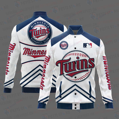 Minnesota Twins - Major League Baseball AOP Varsity Jacket V4 - All-Over-Printed Jacket
