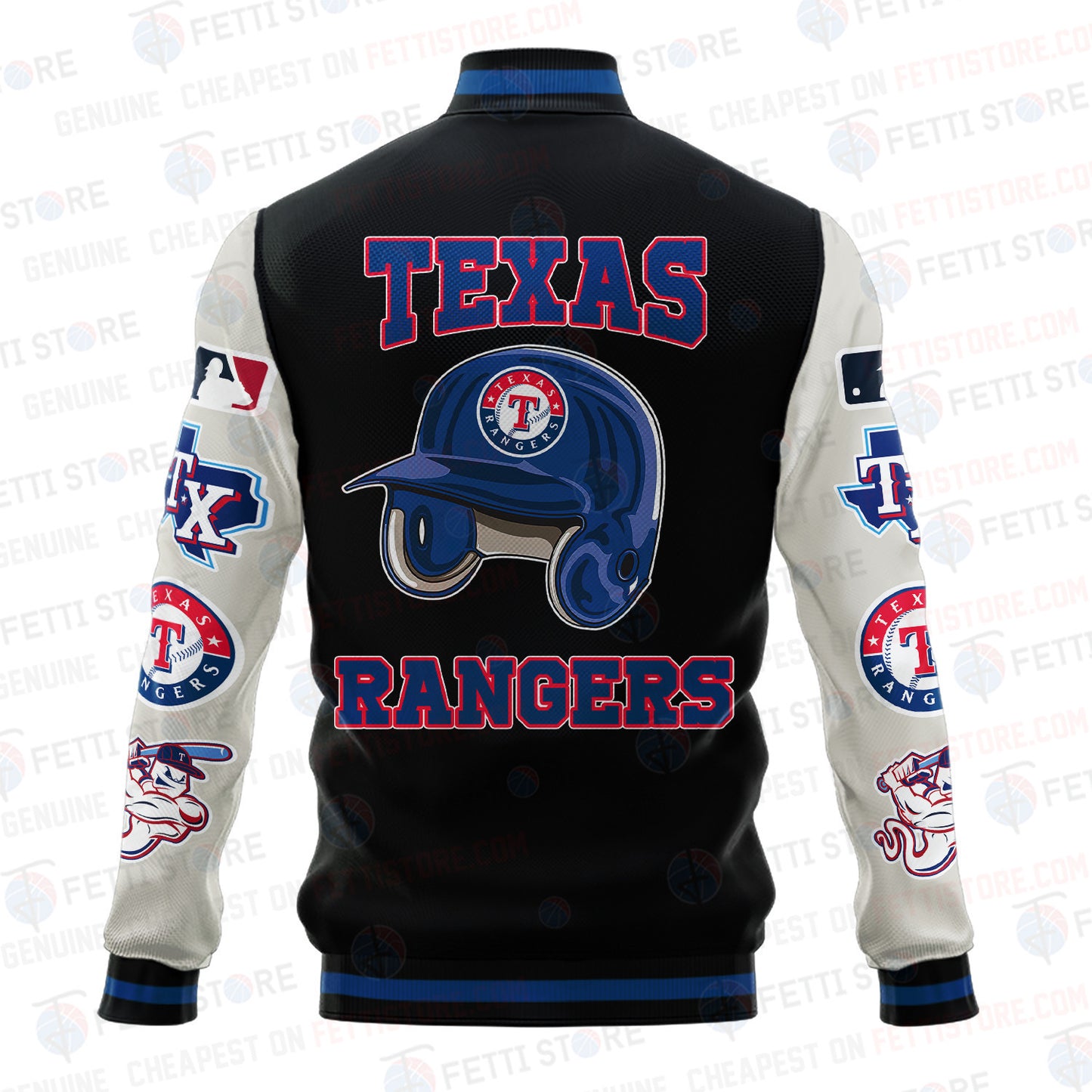Texas Rangers - Major League Baseball AOP Varsity Jacket V2 - All-Over-Printed Jacket
