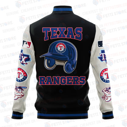 Texas Rangers - Major League Baseball AOP Varsity Jacket V2 - All-Over-Printed Jacket