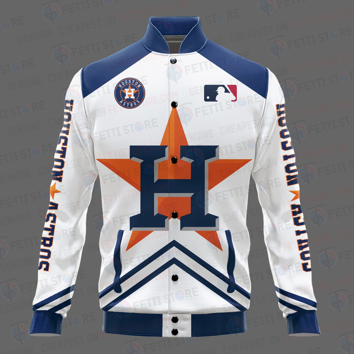 Houston Astros - Major League Baseball AOP Varsity Jacket V4 - All-Over-Printed Jacket