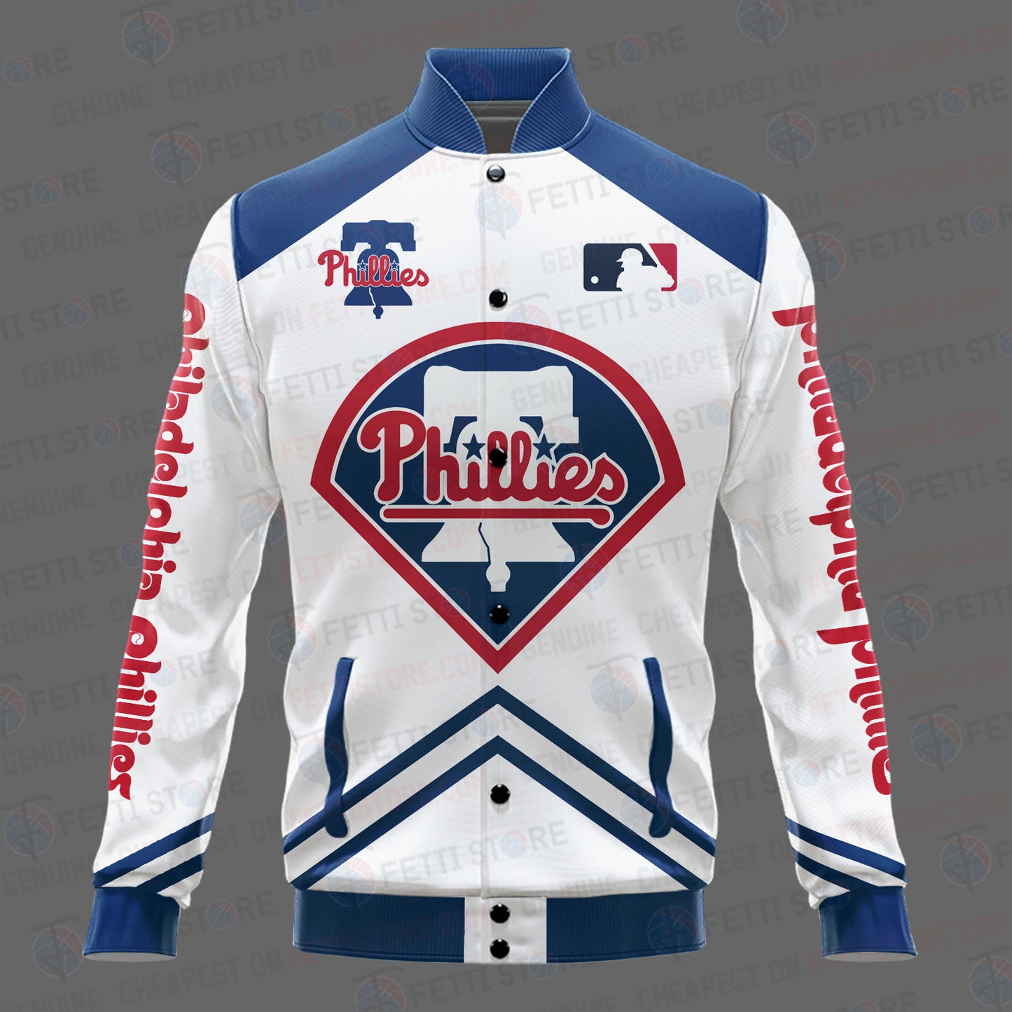 Philadelphia Phillies - Major League Baseball AOP Varsity Jacket V4 - All-Over-Printed Jacket