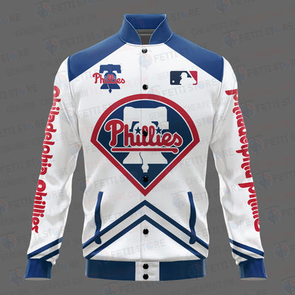 Philadelphia Phillies - Major League Baseball AOP Varsity Jacket V4 - All-Over-Printed Jacket