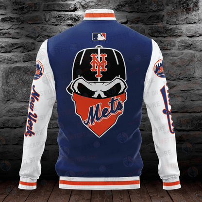 New York Mets Major League Baseball AOP Varsity Jacket - All-Over-Printed Jacket