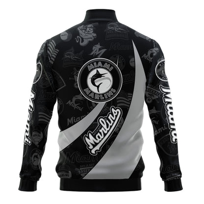 Miami Marlins - Major League Baseball AOP Varsity Jacket V3 - All-Over-Printed Jacket