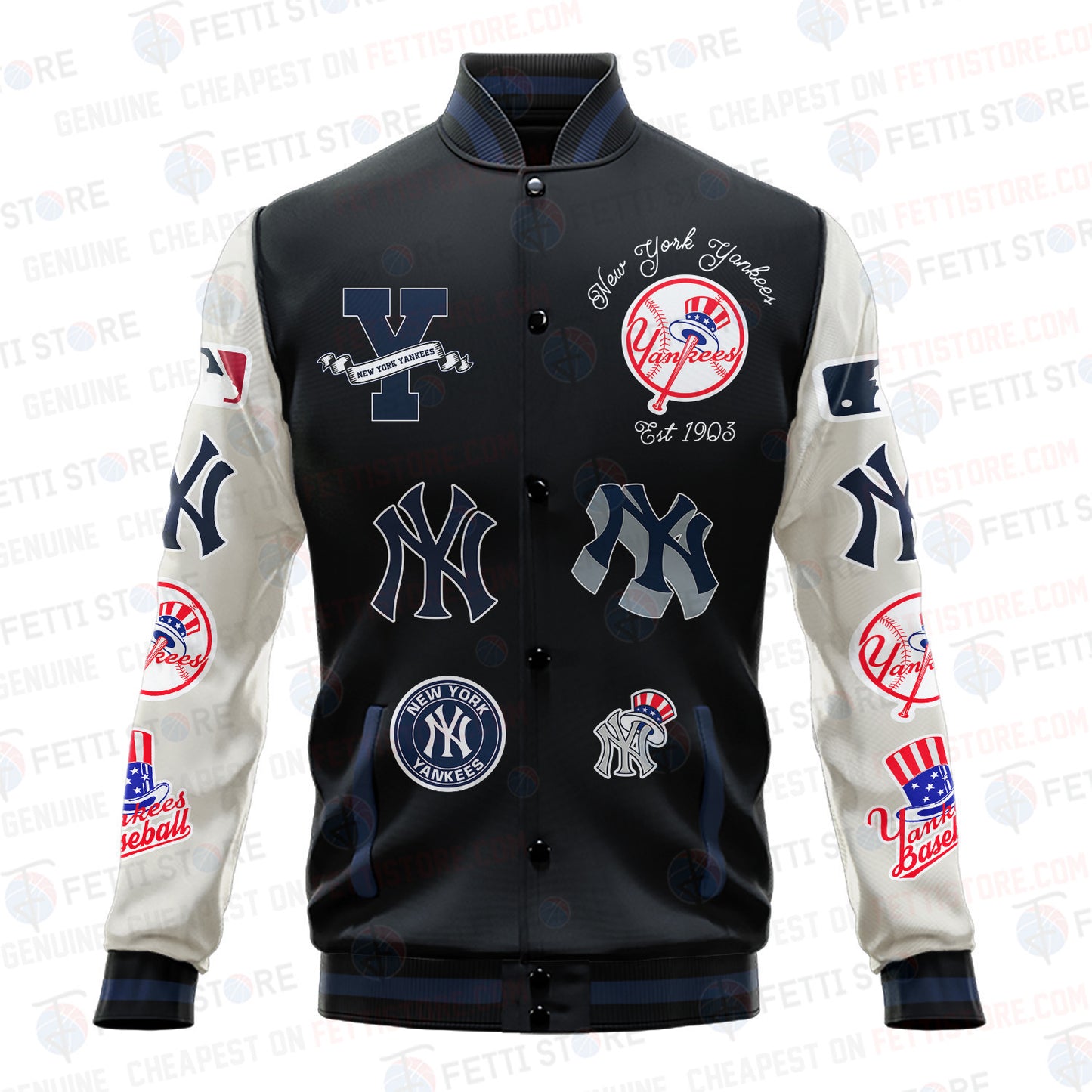 New York Yankees - Major League Baseball AOP Varsity Jacket V2 - All-Over-Printed Jacket