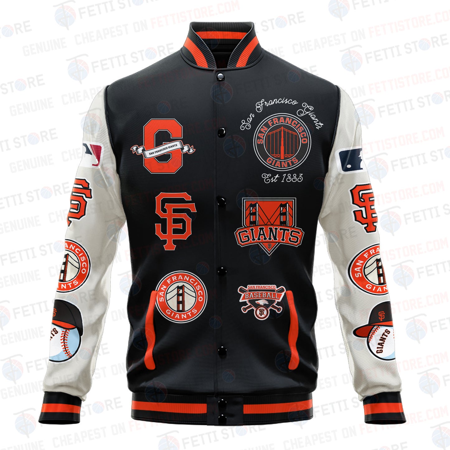San Francisco Giants - Major League Baseball AOP Varsity Jacket V2 - All-Over-Printed Jacket