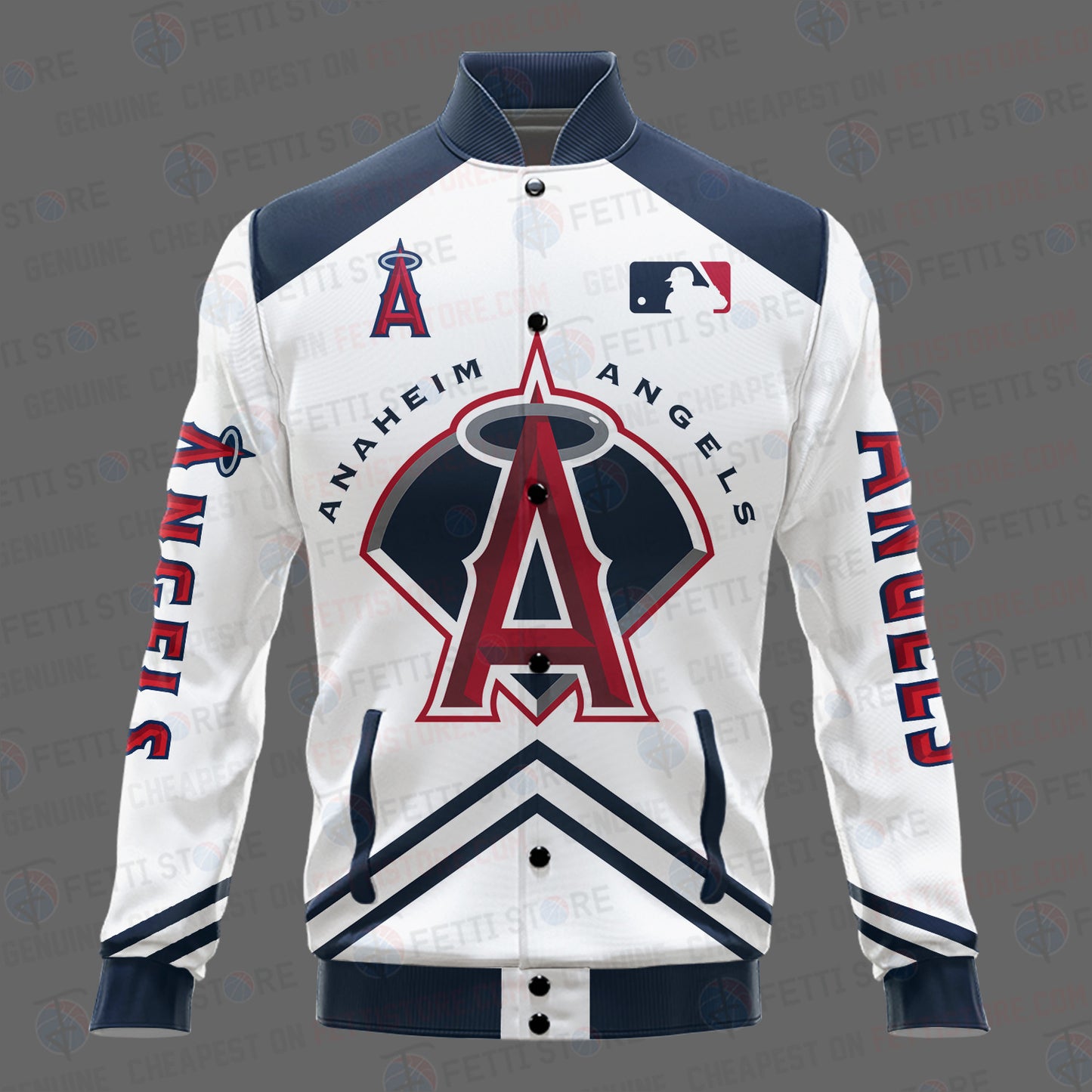 Los Angeles Angels - Major League Baseball AOP Varsity Jacket V4 - All-Over-Printed Jacket