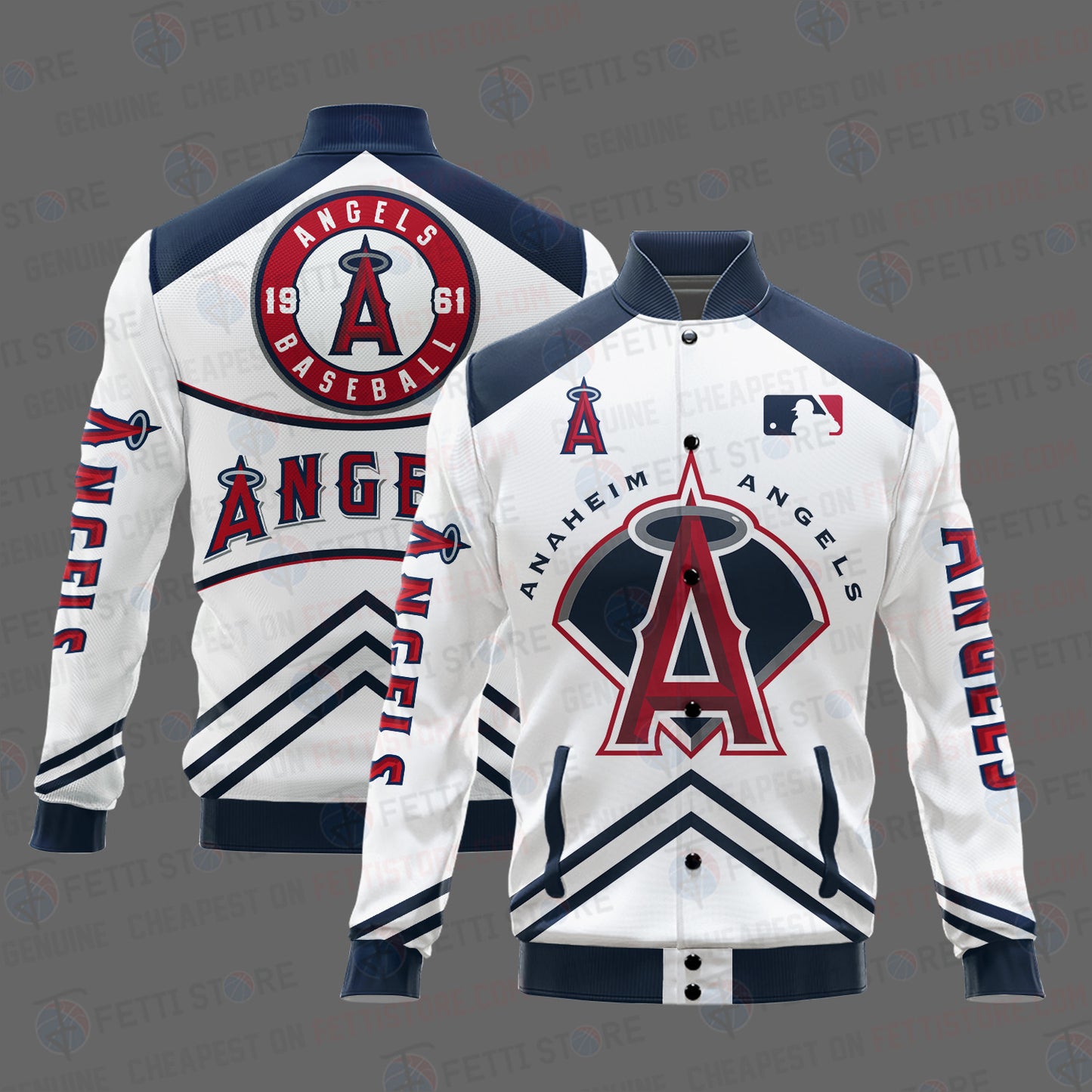 Los Angeles Angels - Major League Baseball AOP Varsity Jacket V4 - All-Over-Printed Jacket