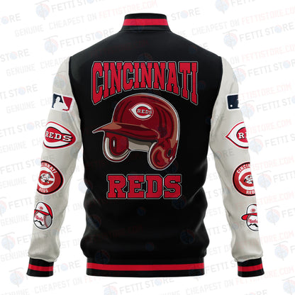 Cincinnati Reds - Major League Baseball AOP Varsity Jacket V2 - All-Over-Printed Jacket