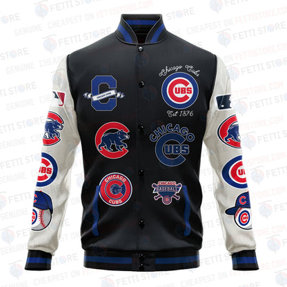 Chicago Cubs - Major League Baseball AOP Varsity Jacket V2 - All-Over-Printed Jacket