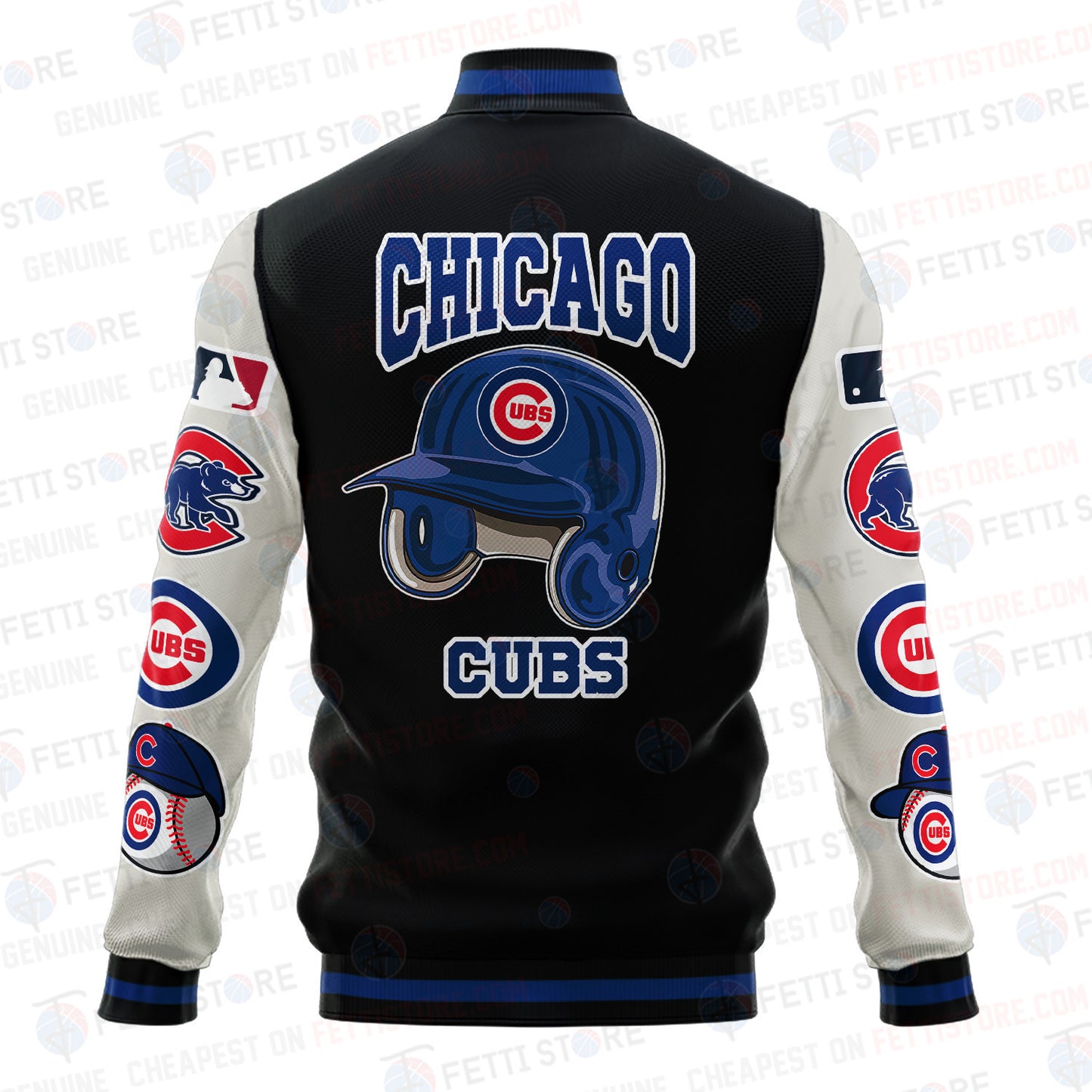 Chicago Cubs - Major League Baseball AOP Varsity Jacket V2 - All-Over-Printed Jacket
