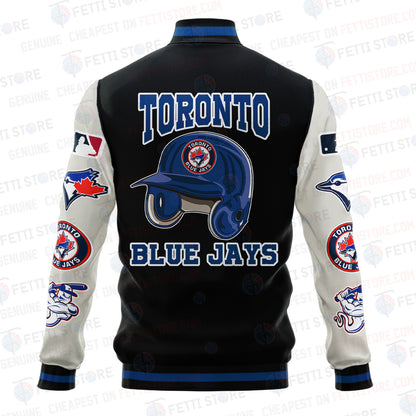 Toronto Blue Jays - Major League Baseball AOP Varsity Jacket V2 - All-Over-Printed Jacket