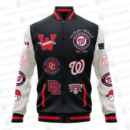 Washington Nationals - Major League Baseball AOP Varsity Jacket V2 - All-Over-Printed Jacket
