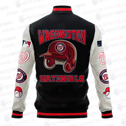Washington Nationals - Major League Baseball AOP Varsity Jacket V2 - All-Over-Printed Jacket