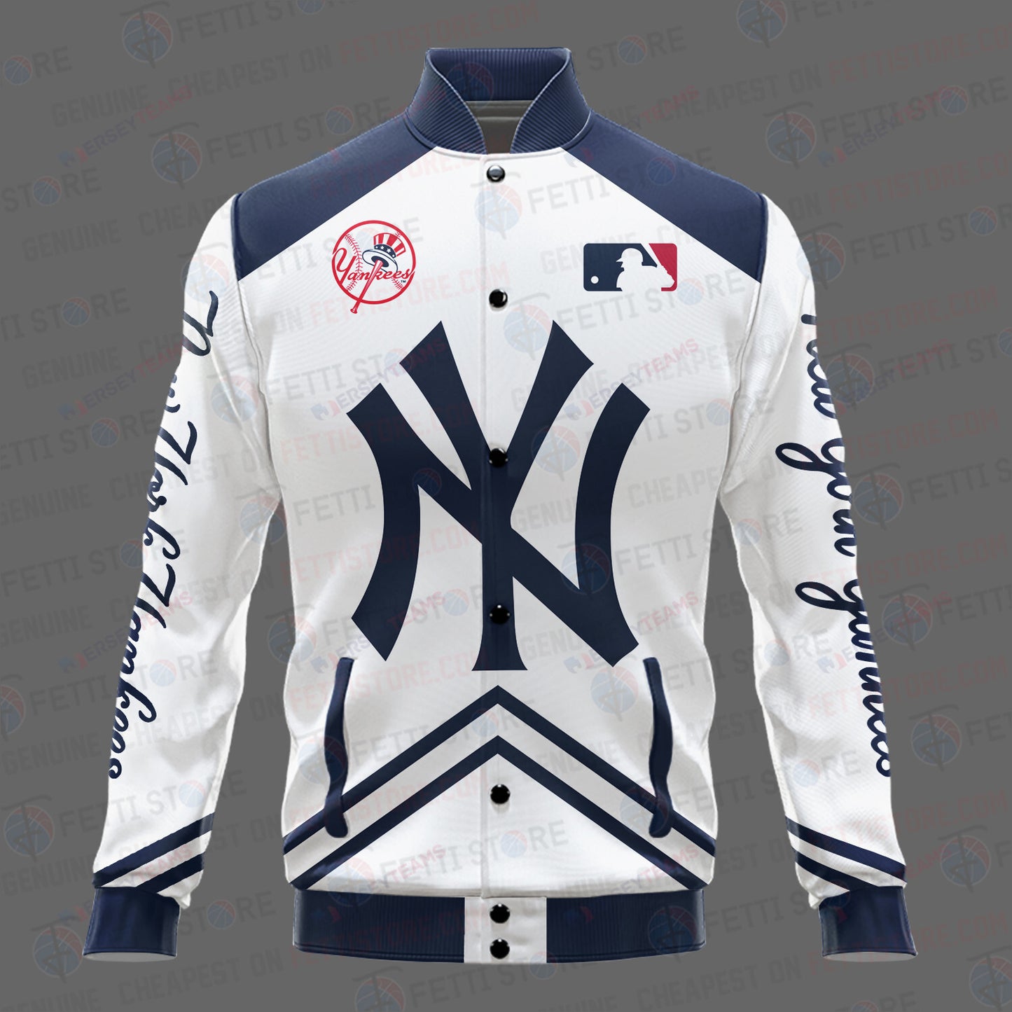 New York Yankees - Major League Baseball AOP Varsity Jacket V4 - All-Over-Printed Jacket