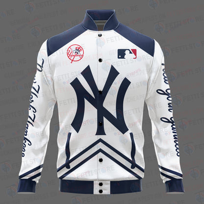 New York Yankees - Major League Baseball AOP Varsity Jacket V4 - All-Over-Printed Jacket