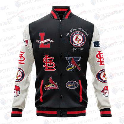 St. Louis Cardinals - Major League Baseball AOP Varsity Jacket V2 - All-Over-Printed Jacket