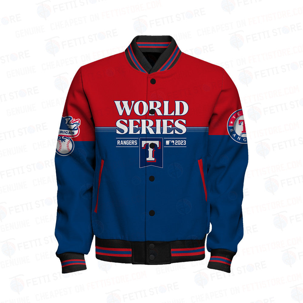 Texas Rangers - Major League Baseball AOP Varsity Jacket V14 - All-Over-Printed Jacket