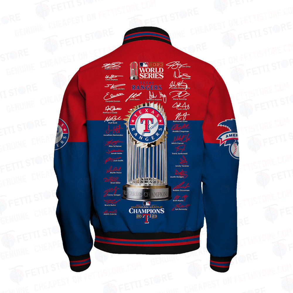 Texas Rangers - Major League Baseball AOP Varsity Jacket V14 - All-Over-Printed Jacket